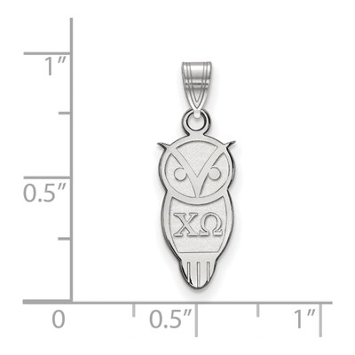 Chi Omega Sterling Silver Small Sorority Pendant – view 2