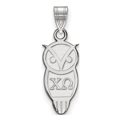Chi Omega Sterling Silver Small Sorority Pendant