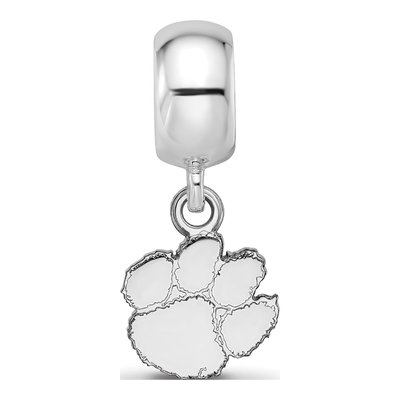 Clemson University Sterling Silver Extra Small Tiger Paw Dangle Bead – view 4