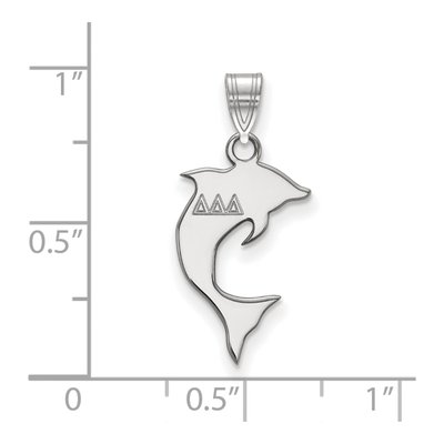 Delta Delta Delta Sterling Silver Small Sorority Pendant – view 2