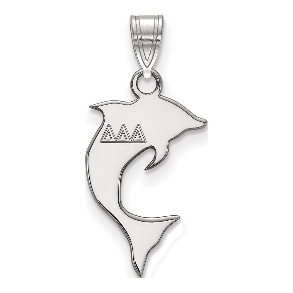 Delta Delta Delta Sterling Silver Small Sorority Pendant