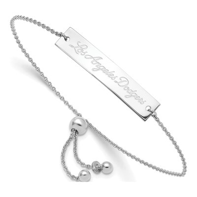 Los Angeles Dodgers Sterling Silver Adjustable Bracelet