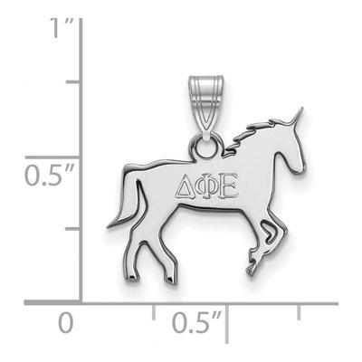 Delta Phi Epsilon Sterling Silver Small Sorority Pendant – view 2