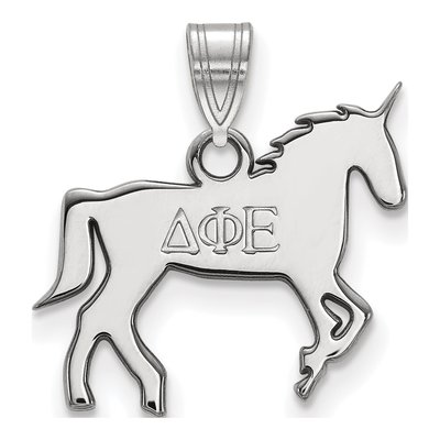 Delta Phi Epsilon Sterling Silver Small Sorority Pendant