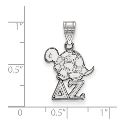 Delta Zeta Sterling Silver Small Pendant – view 2