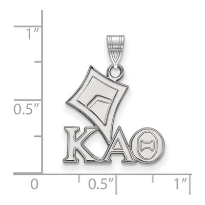 Kappa Alpha Theta Sterling Silver Small Pendant – view 2