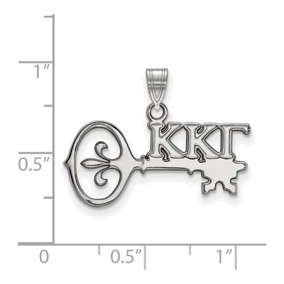 Kappa Kappa Gamma Sterling Silver Small Pendant – view 2