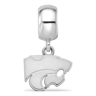 Kansas State University Sterling Silver Extra Small Wildcat Dangle Bead – view 4