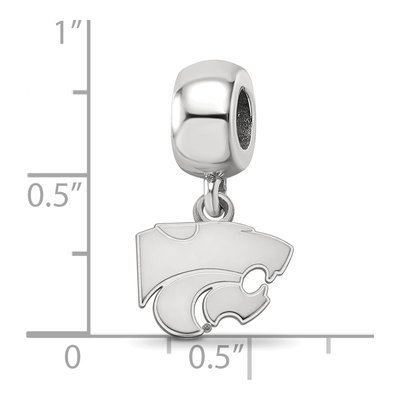 Kansas State University Sterling Silver Extra Small Wildcat Dangle Bead – view 5