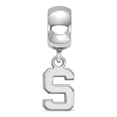 Michigan State University Sterling Silver Extra Small Letter S Dangle Bead – view 3