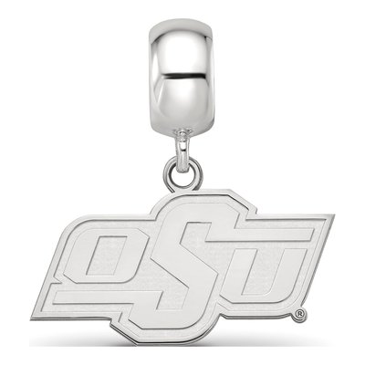 Oklahoma State University Sterling Silver Small O-S-U Dangle Bead – view 3