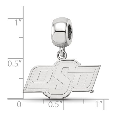 Oklahoma State University Sterling Silver Small O-S-U Dangle Bead – view 5