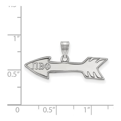 Pi Beta Phi Sterling Silver Small Sorority Pendant – view 2