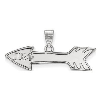 Pi Beta Phi Sterling Silver Small Sorority Pendant