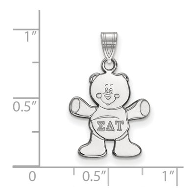 Sigma Delta Tau Sterling Silver Small Sorority Pendant – view 2