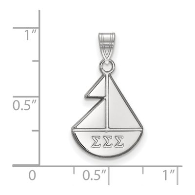 Sigma Sigma Sigma Sterling Silver Small Tri Pendant – view 2