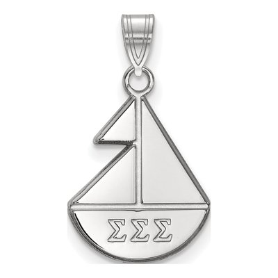 Sigma Sigma Sigma Sterling Silver Small Tri Pendant