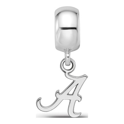 University of Alabama Sterling Silver Extra Small Letter A Dangle Bead – view 4