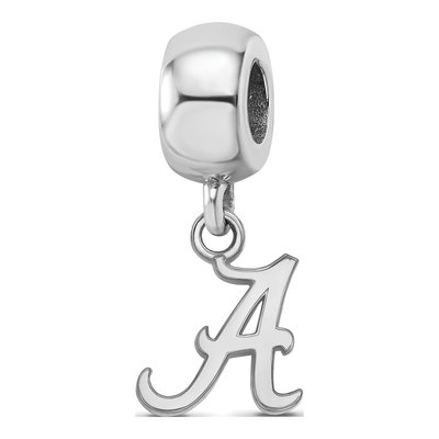 University of Alabama Sterling Silver Extra Small Letter A Dangle Bead