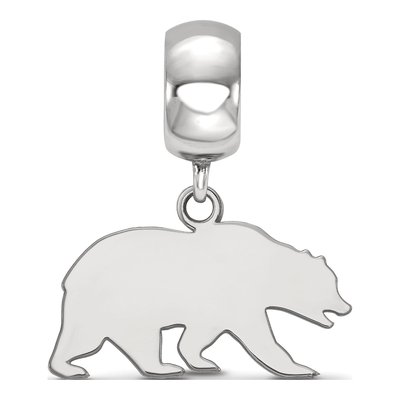 University of California Berkeley Sterling Silver Small UC Bear Dangle Bead – view 2