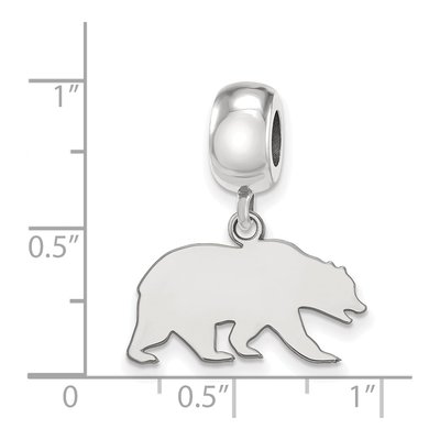 University of California Berkeley Sterling Silver Small UC Bear Dangle Bead – view 3