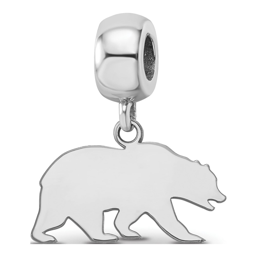 University of California Berkeley Sterling Silver Small UC Bear Dangle Bead