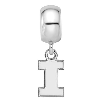 University of Illinois Sterling Silver Extra Small Letter I Dangle Bead – view 4