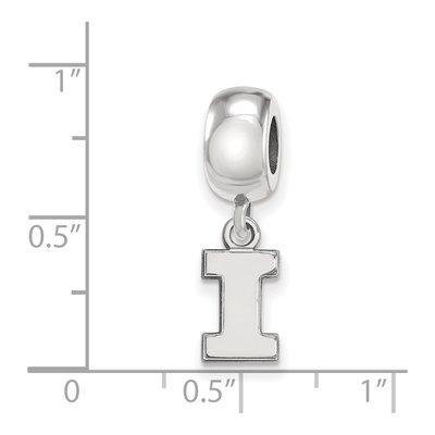 University of Illinois Sterling Silver Extra Small Letter I Dangle Bead – view 5
