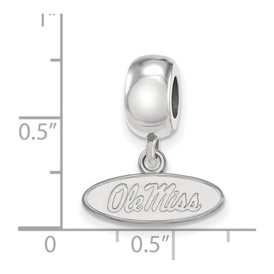 University of Mississippi Sterling Silver Extra Small Ole Miss Rebels Dangle Bead – view 5