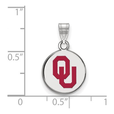 University of Oklahoma Sterling Silver Small O-U Pendant – view 2