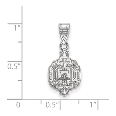 United States Naval Academy Sterling Silver Medium US Crest Pendant – view 2