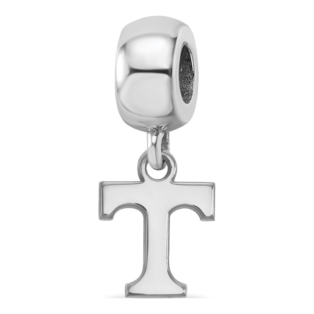 University of Tennessee Sterling Silver Extra Small Letter T Dangle Bead