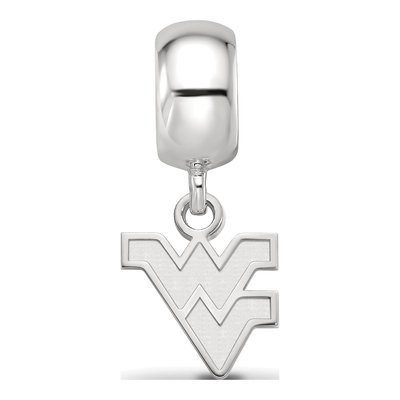 West Virginia University Sterling Silver W-V Extra Small Dangle Bead – view 4