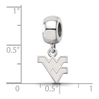 West Virginia University Sterling Silver W-V Extra Small Dangle Bead – view 5