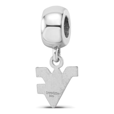 West Virginia University Sterling Silver W-V Extra Small Dangle Bead – view 6
