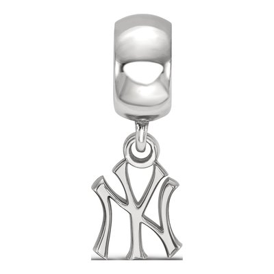 New York Yankees Sterling Silver Extra Small NY Dangle Bead – view 3