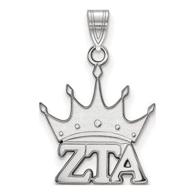 Zeta Tau Alpha Sterling Silver Sorority Symbol Small Pendant