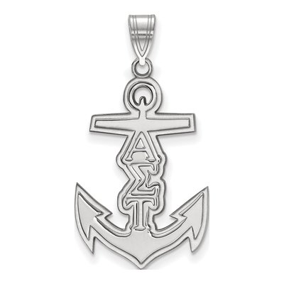 Alpha Sigma Tau Sterling Silver Medium Sorority Pendant