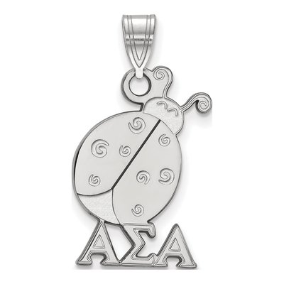 Alpha Sigma Alpha Sterling Silver Sorority Symbol Medium Pendant