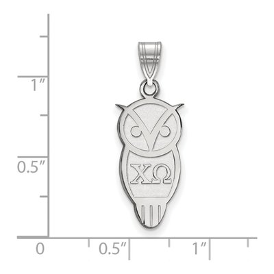 Chi Omega Sterling Silver Medium Sorority Pendant – view 2
