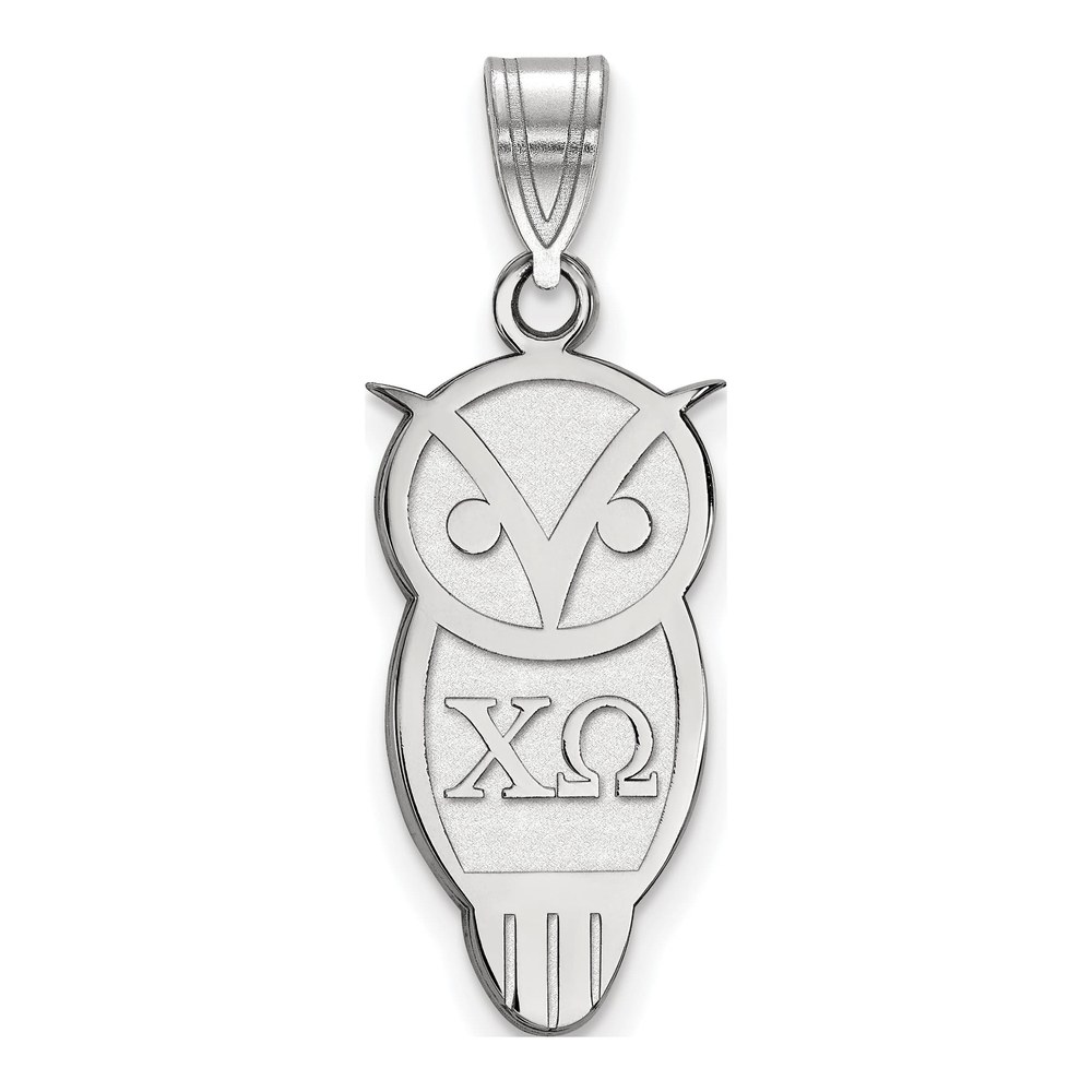 Chi Omega Sterling Silver Medium Sorority Pendant