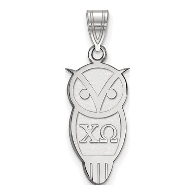 Chi Omega Sterling Silver Medium Sorority Pendant
