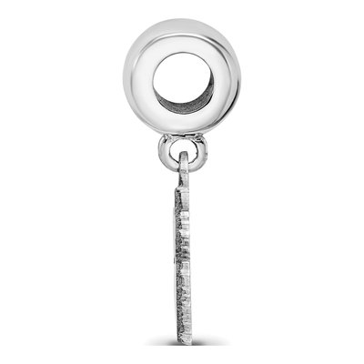 Clemson University Sterling Silver Small Tigers Paw Dangle Bead – view 3
