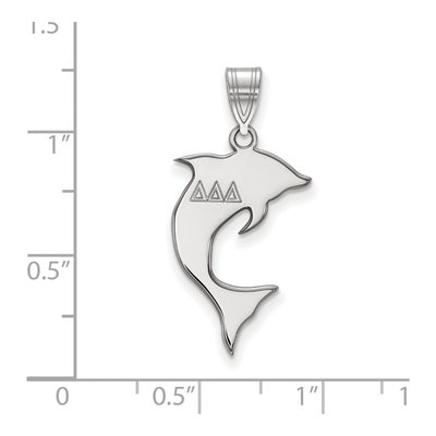 Delta Delta Delta Sterling Silver Medium Sorority Pendant – view 2