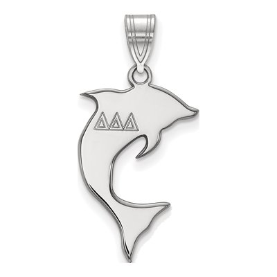 Delta Delta Delta Sterling Silver Medium Sorority Pendant