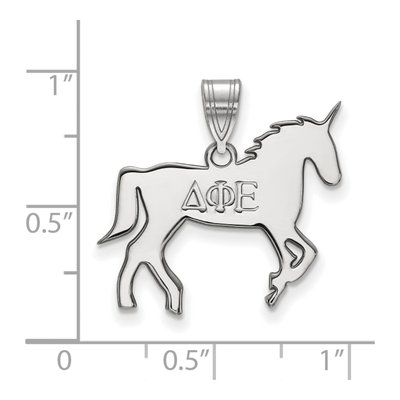 Delta Phi Epsilon Sterling Silver Medium Sorority Pendant – view 2