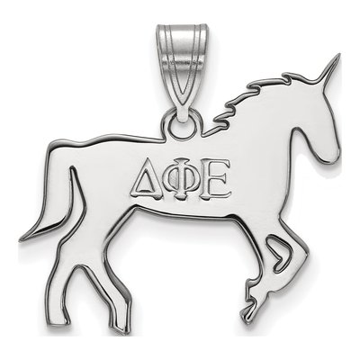 Delta Phi Epsilon Sterling Silver Medium Sorority Pendant