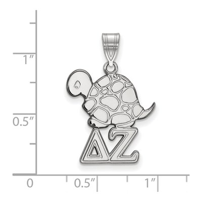 Delta Zeta Sterling Silver Medium Sorority Pendant – view 2