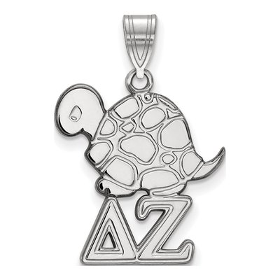 Delta Zeta Sterling Silver Medium Sorority Pendant