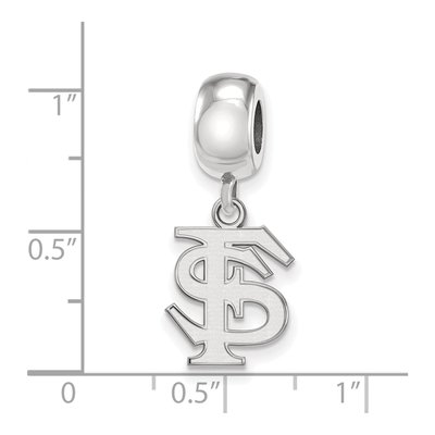 Florida State University Sterling Silver Small F-S Dangle Bead – view 3